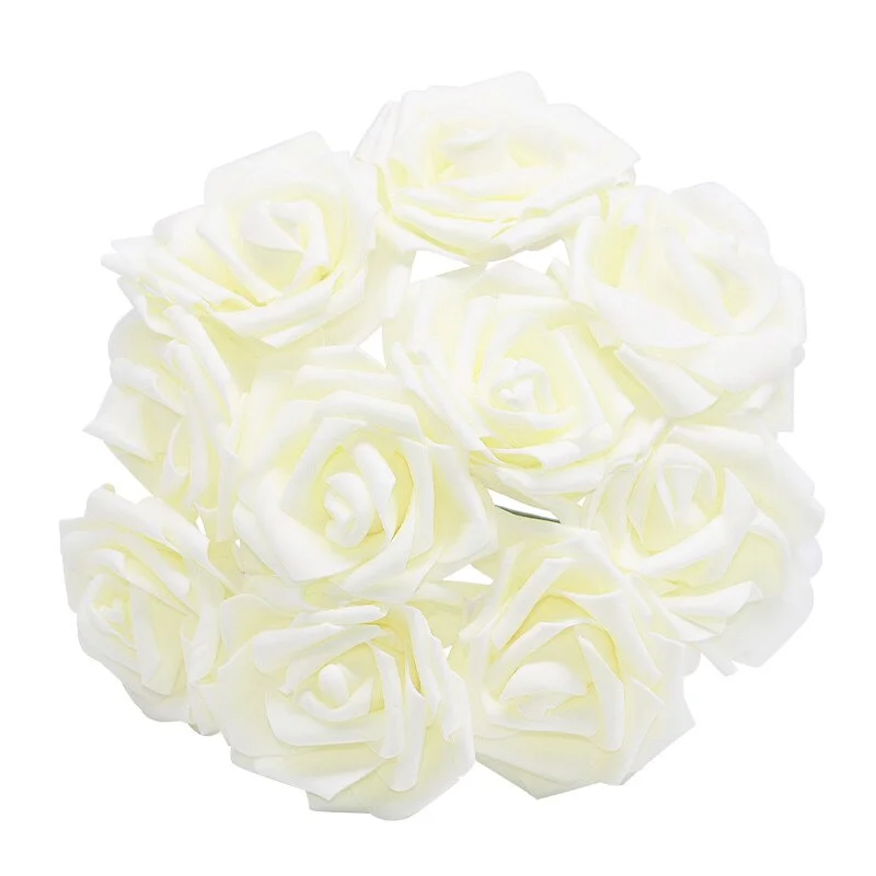 10/20/30Pcs Artificial Foam Rose Flowers Romantic Wedding Bride Bouquet Party Decor Birthday Gift Scrapbook DIY Craft Supplie