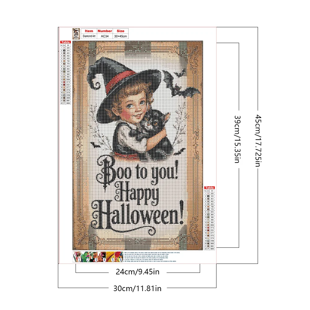 Diamond Painting - Full Round Drill - Halloween Witch(Canvas|30*45cm)