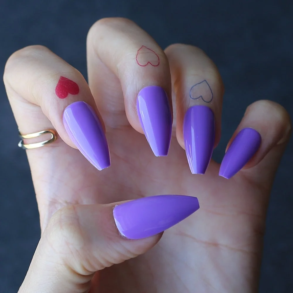 Glossy Coffin Shell Coral Fake nails Reuse Newest Ballet Vanilla False nails Nude gel Exquisite Artificial nail-Nail Inspo