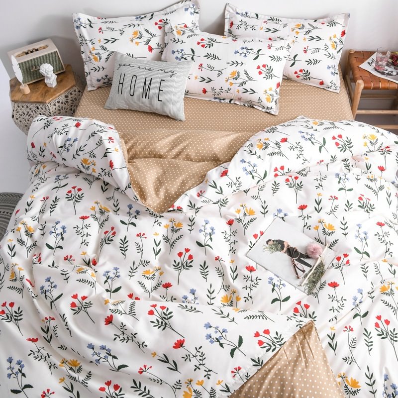 Simple Cotton Bed Sheet Quilt Four-piece Suit-Besturer