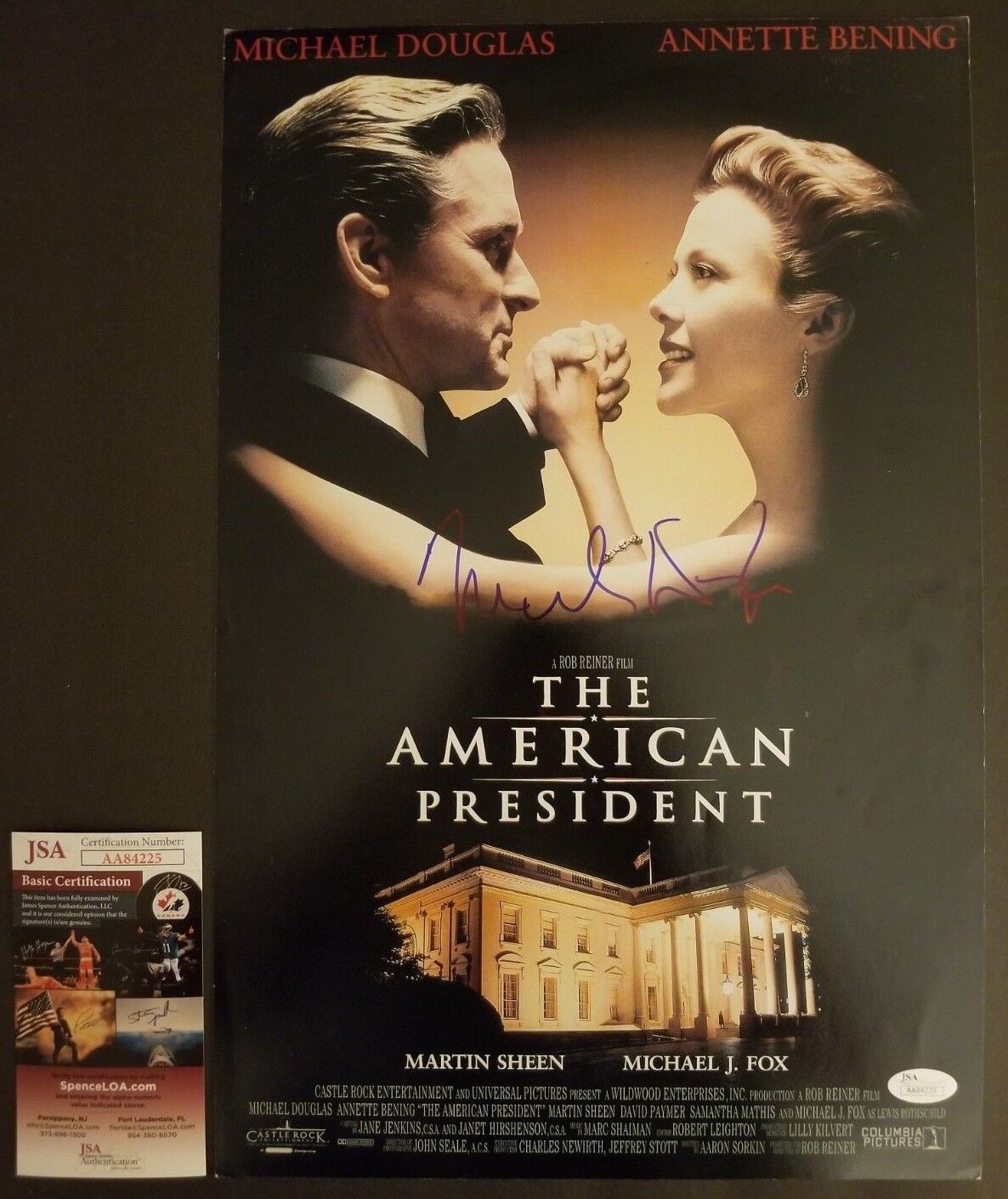 MICHAEL DOUGLAS Authentic Hand-Signed AMERICAN PRESIDENT