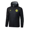 25/26 Dortmund black long zipper Windbreaker Training Jacket Set