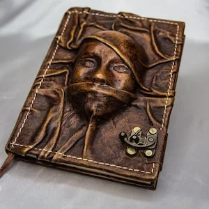 pornhint Pornhint defaulter book punishment book BDSM Slave sub notebook diary genuine leather book 3D Scene woman head Unique Story of O Ring Fetish penalty