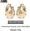 AMK TRX4 TRX6 Brass Rear Portal Axle Housing Heavy Weight Coating Set for 1/10 RC Crawler Car Bronco Defender Upgrade (4 in 1 Set for TRX4 TRX6,528g)