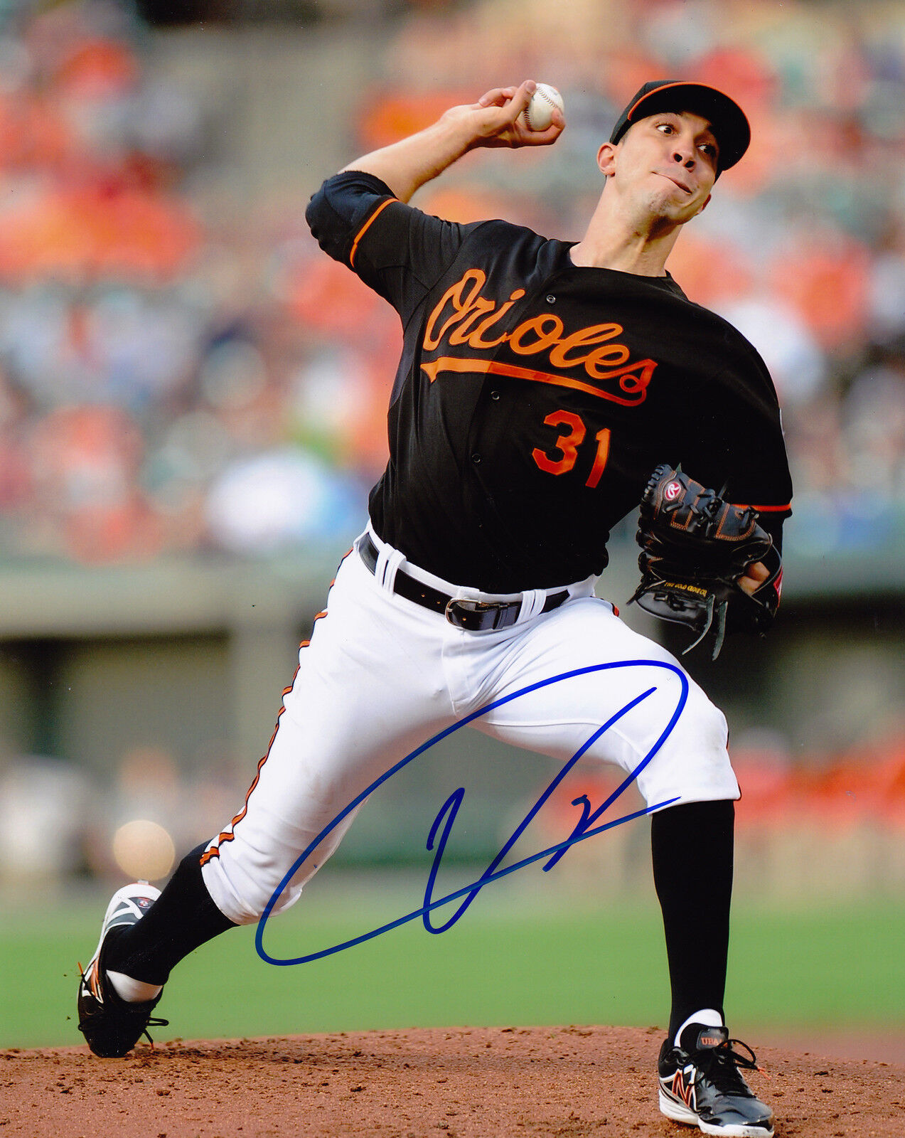 UBALDO JIMENEZ BALTIMORE ORIOLES ACTION SIGNED 8x10