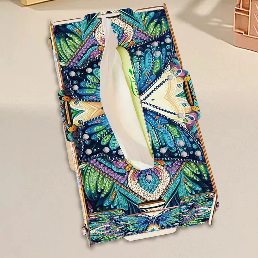 Butterfly DIY Diamond Art Paper Towel Holder for Home and Office Decoration