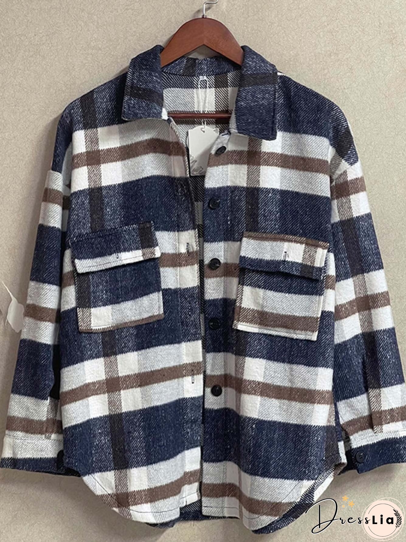 Plaid Oversized Jacket for Women