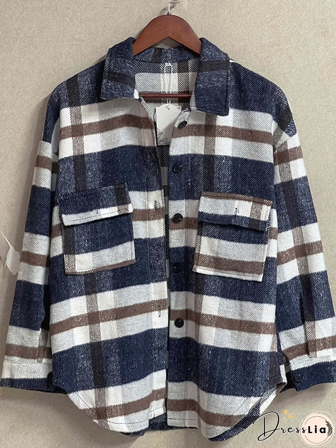 Plaid Oversized Jacket for Women