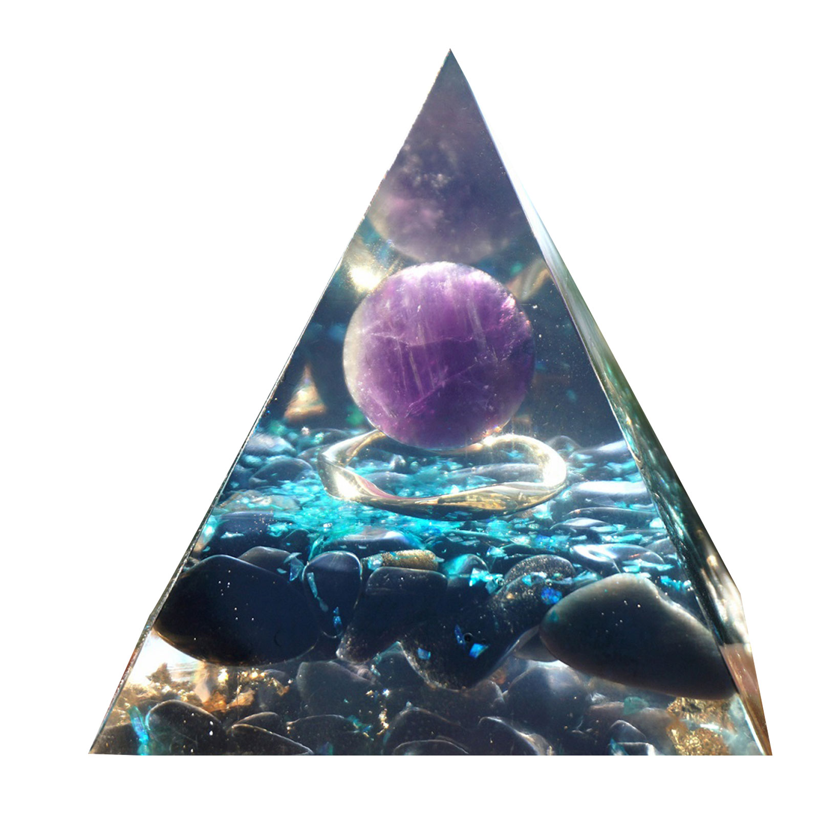 

6cm Natural Orgonite Pyramid Chakra, 501 Original