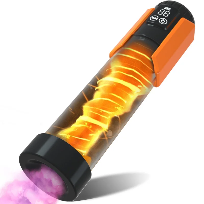 Lcd Display 5 Suction Modes Waterproof Penis Pump - Rose Toy