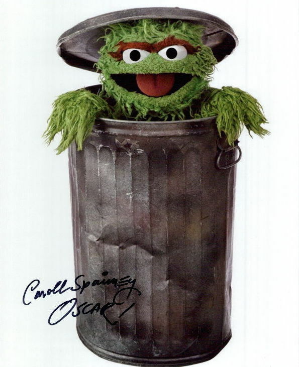 Caroll Spinney (Oscar the Grouch Sesame Street) signed 8x10 Photo Poster painting