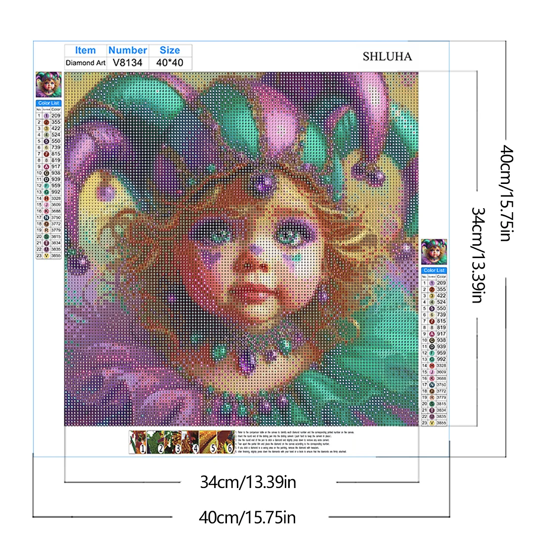 Diamond Painting - Full Round Drill - Kiddo Clown(Canvas|40*40cm)