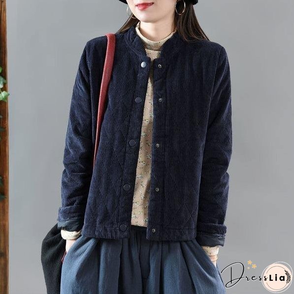 Thick Cotton Women Casual Jackets Outerwear Coats