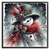 Christmas Snowman-11CT Stamped Cross Stitch 45*45cm/17.72*17.72in
