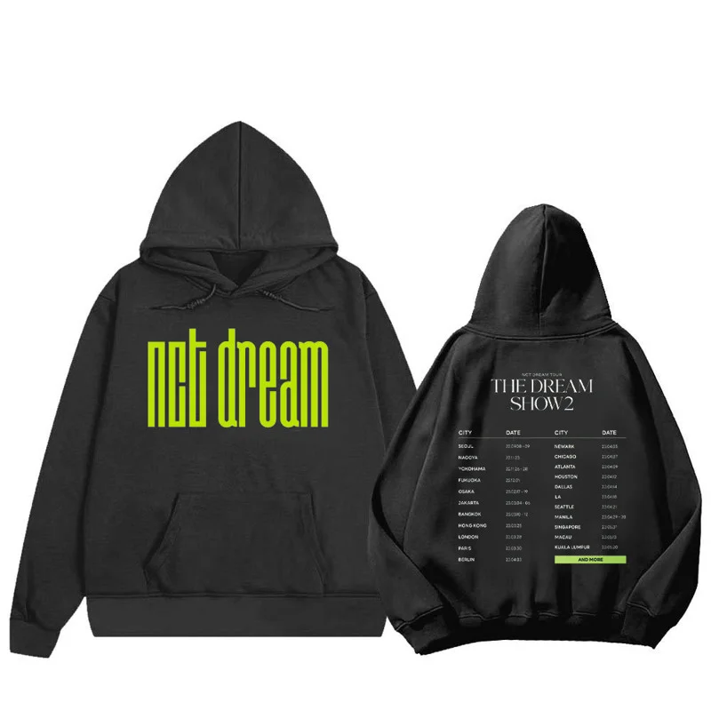 NCT The Dream Show 2 World Tour Hoodie - Official Concert Merch Pullover (85% Polyester/15% Cotton)