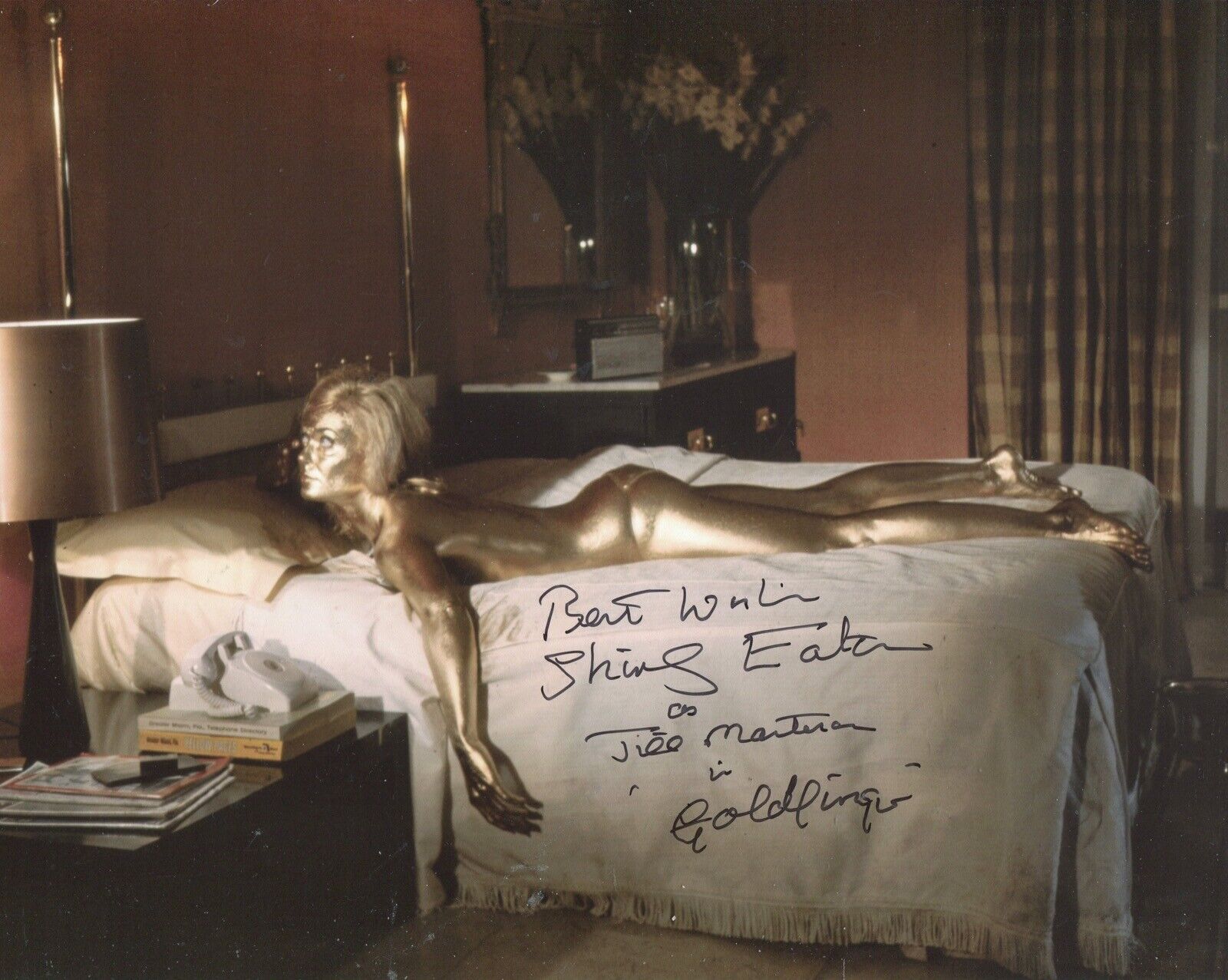 007 Bond girl Shirley Eaton signed GOLDFINGER Photo Poster painting REF16 - UACC DEALER SIGNING