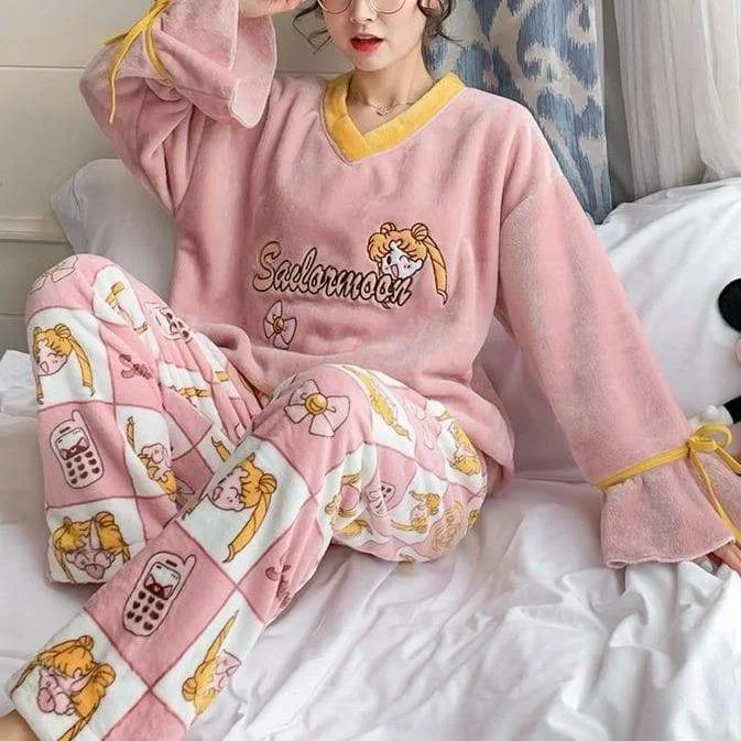 Anime Pink Sailor Moon Pajamas Set SP16209