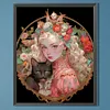 uk.everydayedeals (Limited Stock)Diamond Painting - Round AB Drills - Literary Retro Girl(45*55cm)