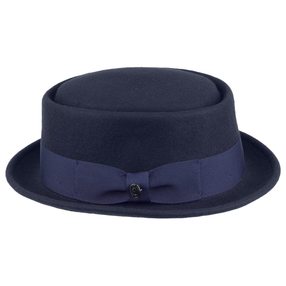 Jaxon & James Crushable Wool Pork Pie Hat - Navy Blue