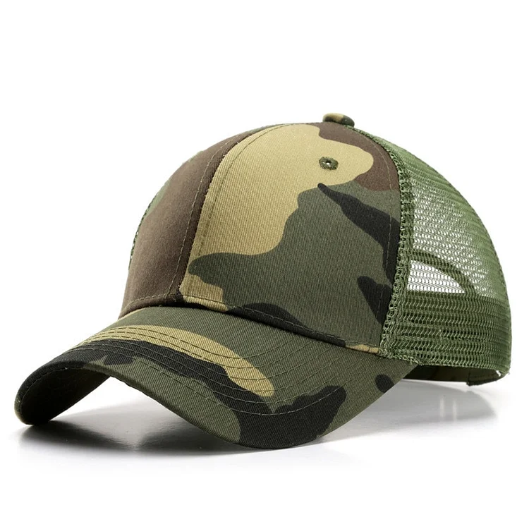Summer Mesh Breathable Camouflage Baseball Caps Adjustable Tactical Army Hat Outdoor Hunting Military Camo Cap Suncreen Sun Hat