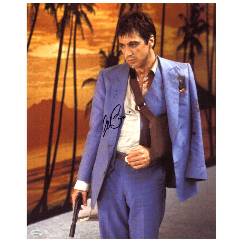 Al Pacino Autographed Scarface Tony Montana Paradise 16x20 Photo Poster painting