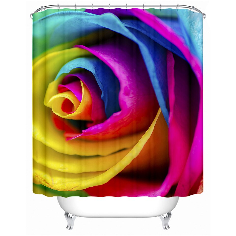 

Colorful Roses - Print Shower Curtain, 180*200cm, 501 Original