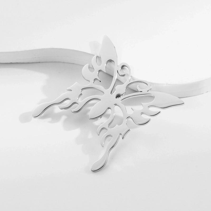 Vintage Style Animal Feather Flower 304 Stainless Steel Polishing Plating Unisex Brooches 1 Piece