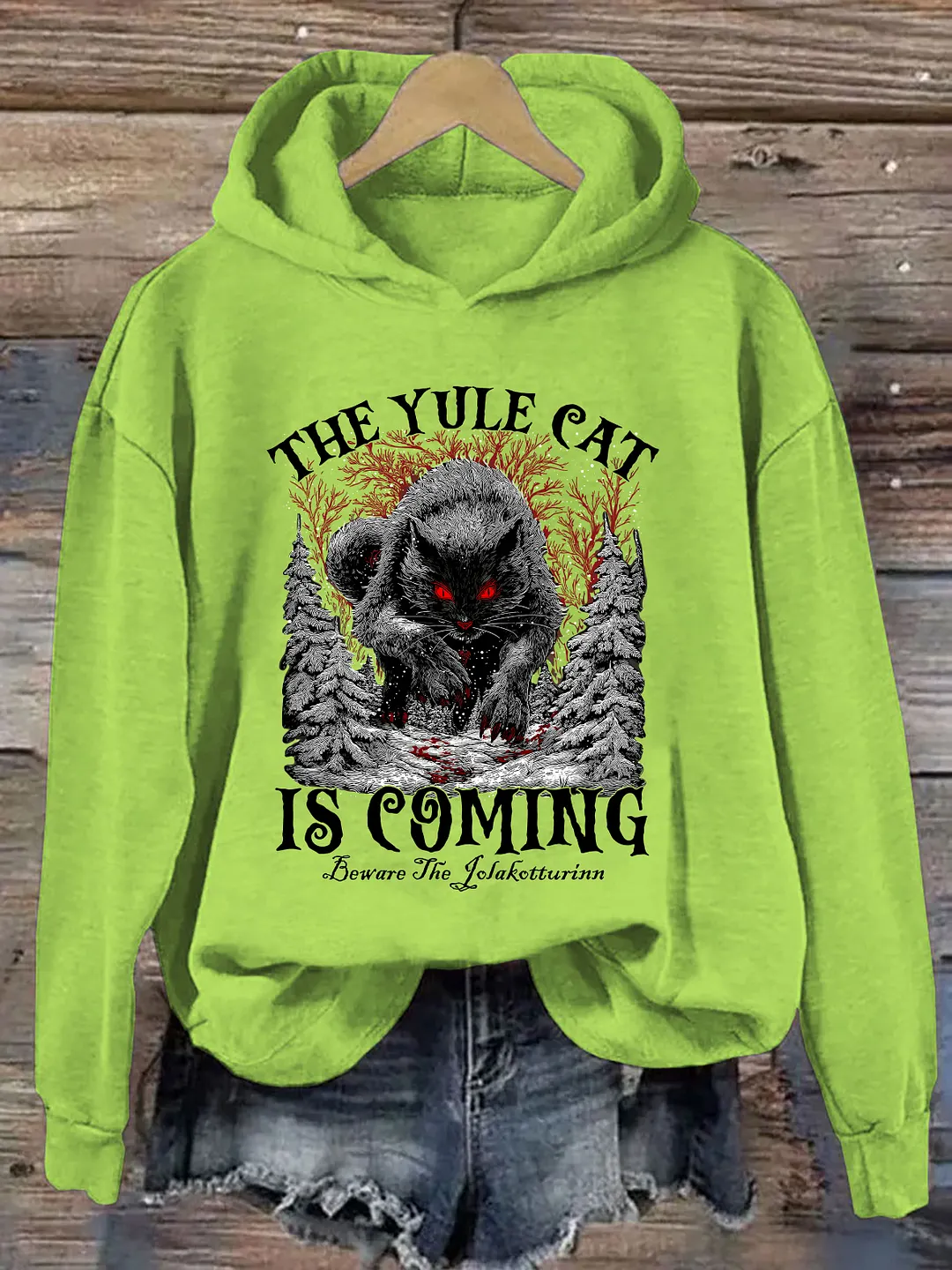 The Yule Cat Is Coming Hoodie