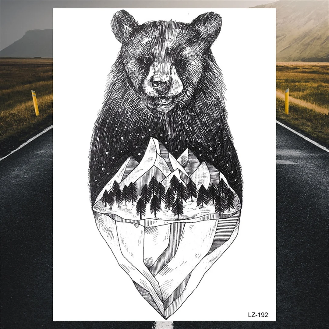 Black Spartan Warrior Temporary Tattoos For Men Adults Realistic Lion Tiger Maori Knight Fake Tattoo Sticker Chest Tatoos 3D