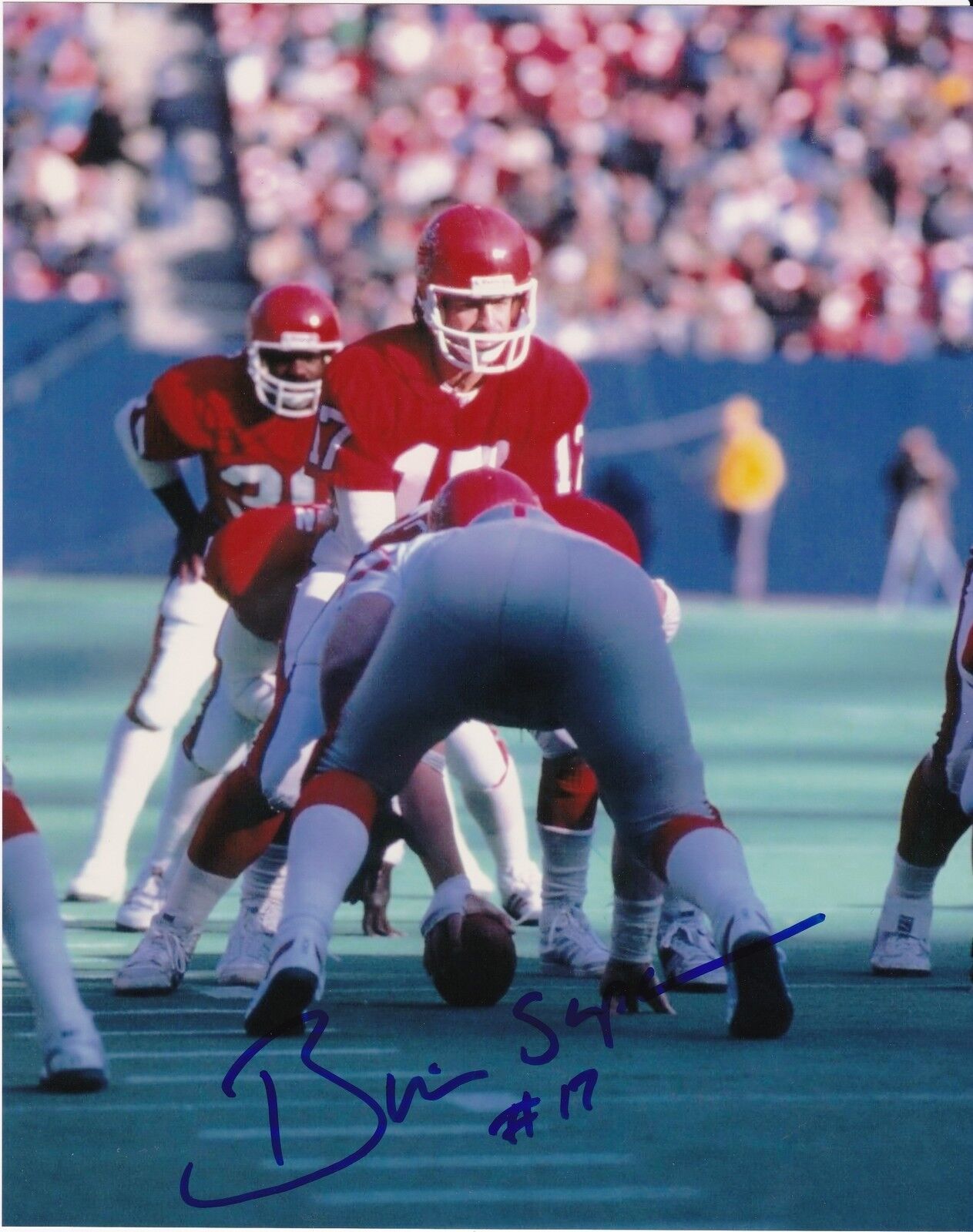 BRIAN SIPE NEW JERSEY GENERALS ACTION SIGNED 8x10