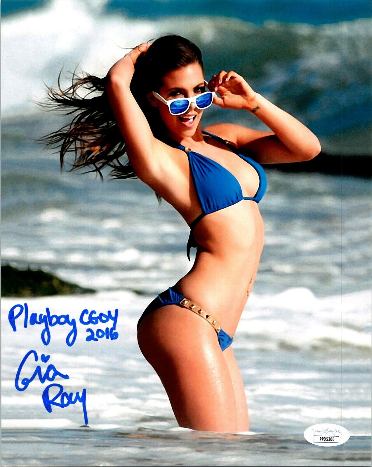 GIA RAY Authentic Hand-Signed SEXY Playboy CGOY 2016