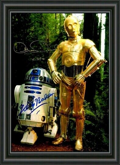 STAR WARS - R2D2 - 3CPO - A4 SIGNED Photo Poster painting POSTER PRINT 2