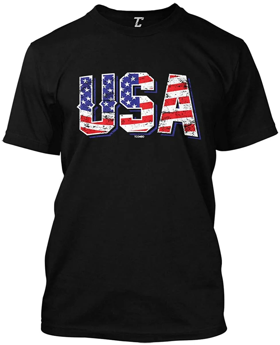 USA - Retro American Flag Stars & Stripes Men's T-Shirt