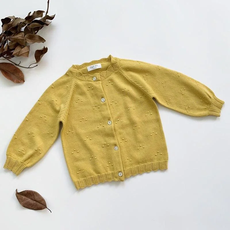 Spring Autumn Baby Boys Girls Pure Color Cardigan Coat Children Clothing Baby Boy Girl Long Sleeve Knitted Kids Cardigan Coat