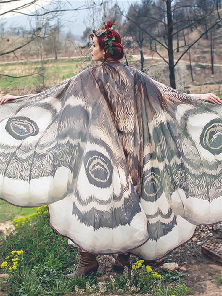 Mystical Moth Inspired Wings Fairy Cape
