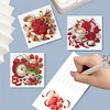 6Pcs Valentines Day Diamond Painting Greeting Card