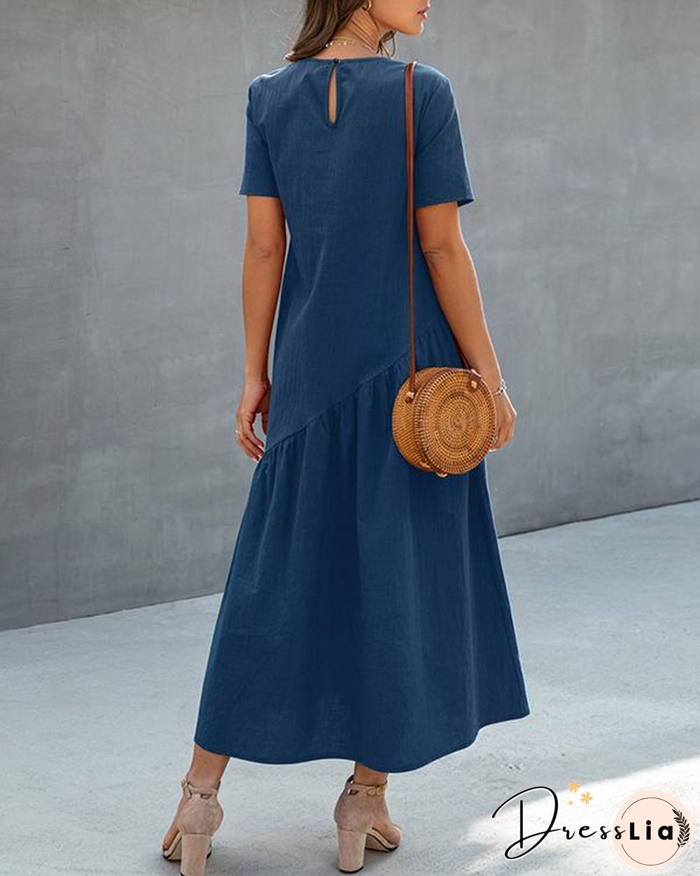 Fold Design Midi Dress