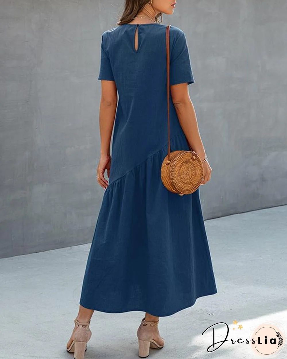 Fold Design Midi Dress