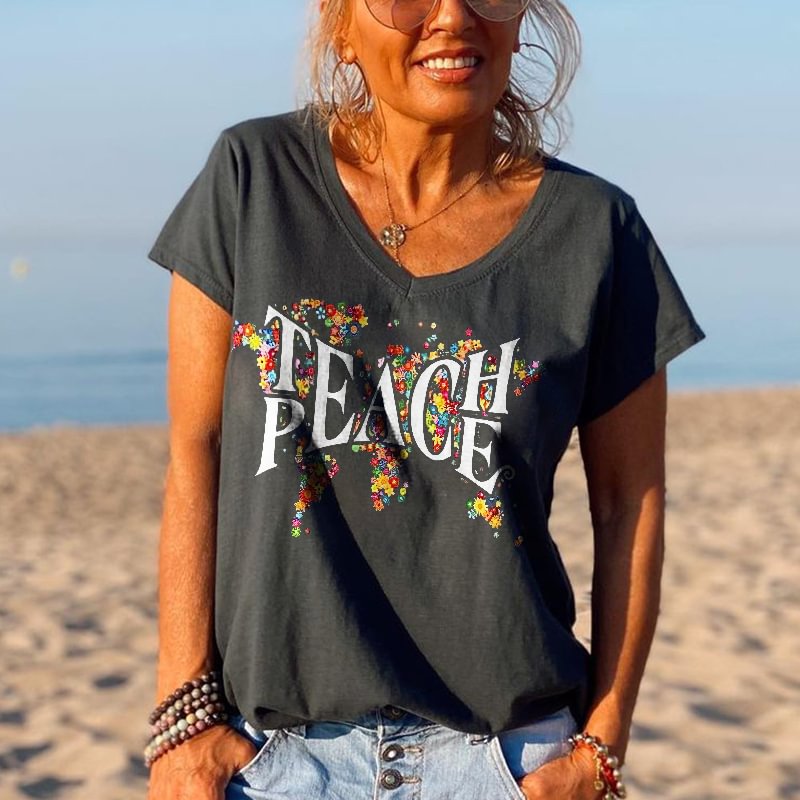 TEE PEACE PRINT Nude