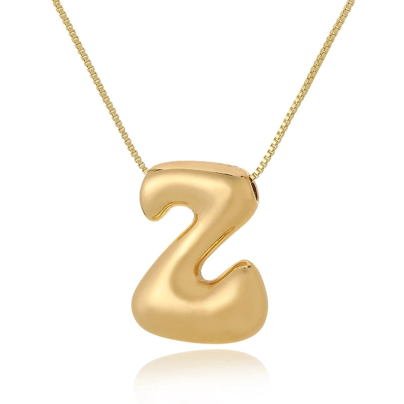 Copper Letter Pendant Necklace