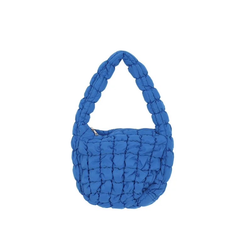 Mongw Solid Color Pouch Bag Underarm Bag Handbag Pleated Cloud Bag Evening Bag Travel Shoulder Crossbody Bag for Girls Women