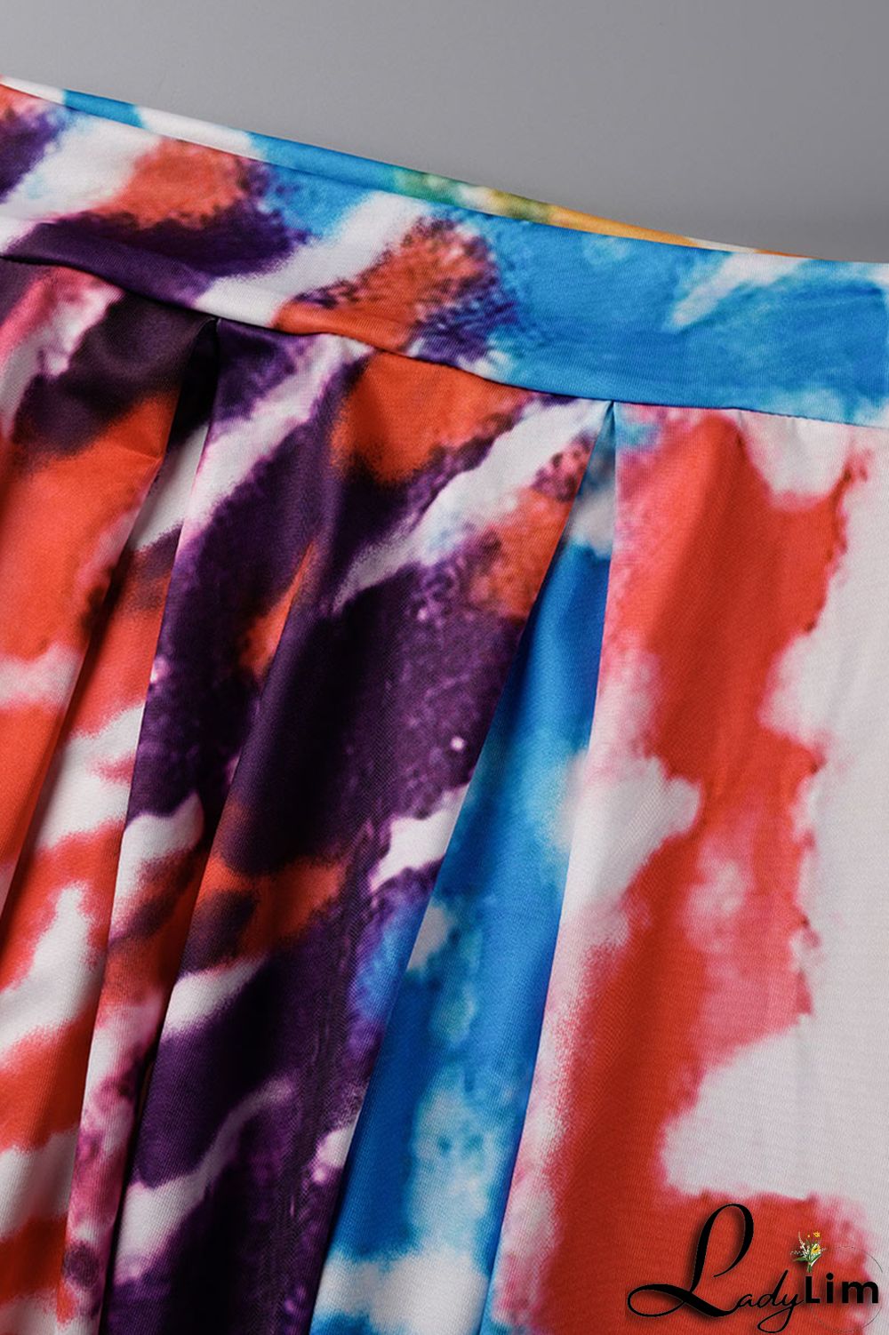 Earth Yellow Fashion Casual Print Bandage V Neck Plus Size Two Pieces