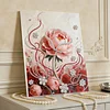 DIY Pearl Painting Peony for Home Wall Decor with Frame(40x30cm)