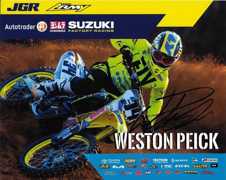 *WESTON PEICK*SIGNED*AUTOGRAPHED*Photo Poster painting*CARD*SUZUKI*AUTOTRADER*YOSHIMURA*COA*