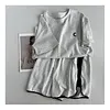 Fashion Clothes Women Summer Short Sleeve T Shirts With Mini Shorts Stretch High Waist Loose Style Two Pieces Sets