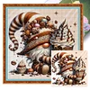 (Multi Style)[Multi-Style]Coffee Gnome-Full Embroidery 3 Strands 11CT Stamped Cross Stitch-40*40CM