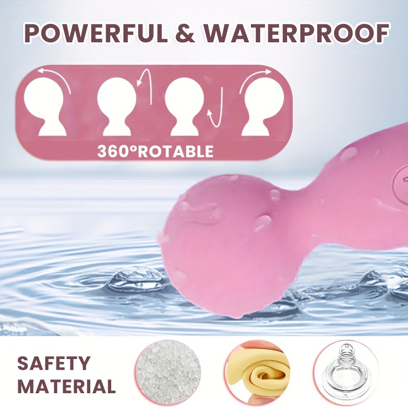 10 Modes AV Stick Vibrator, Waterproof USB Rechargeable Wand Massager