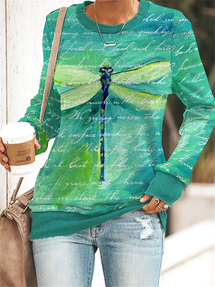 Artwishers Dragonfly Art Print Comfy Sweatshirt