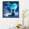 Diamond Painting-DIY Full Round Drill Star Cat