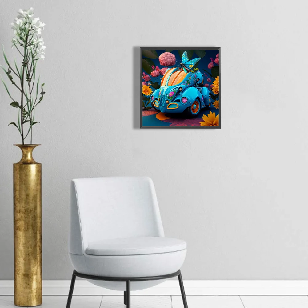 Full Round Diamond Painting 30*30cm - Cute Car